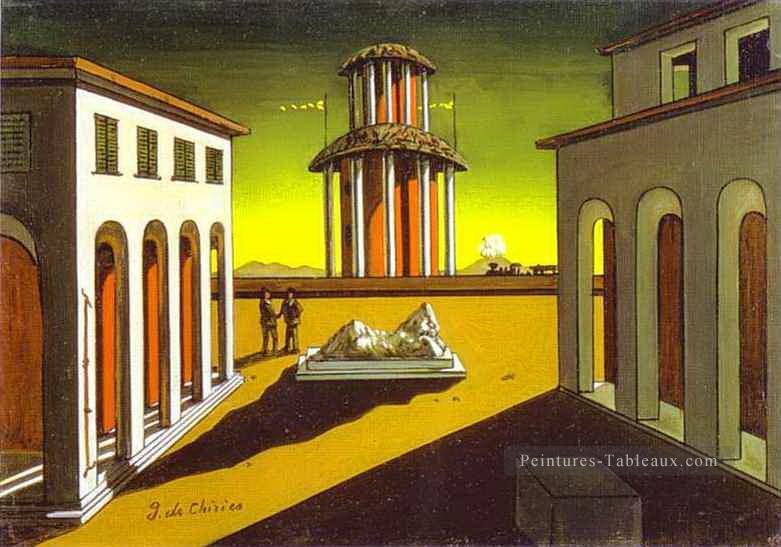 Piazza d Italia 1913 Giorgio de Chirico surréalisme métaphysique Peintures à l'huile
